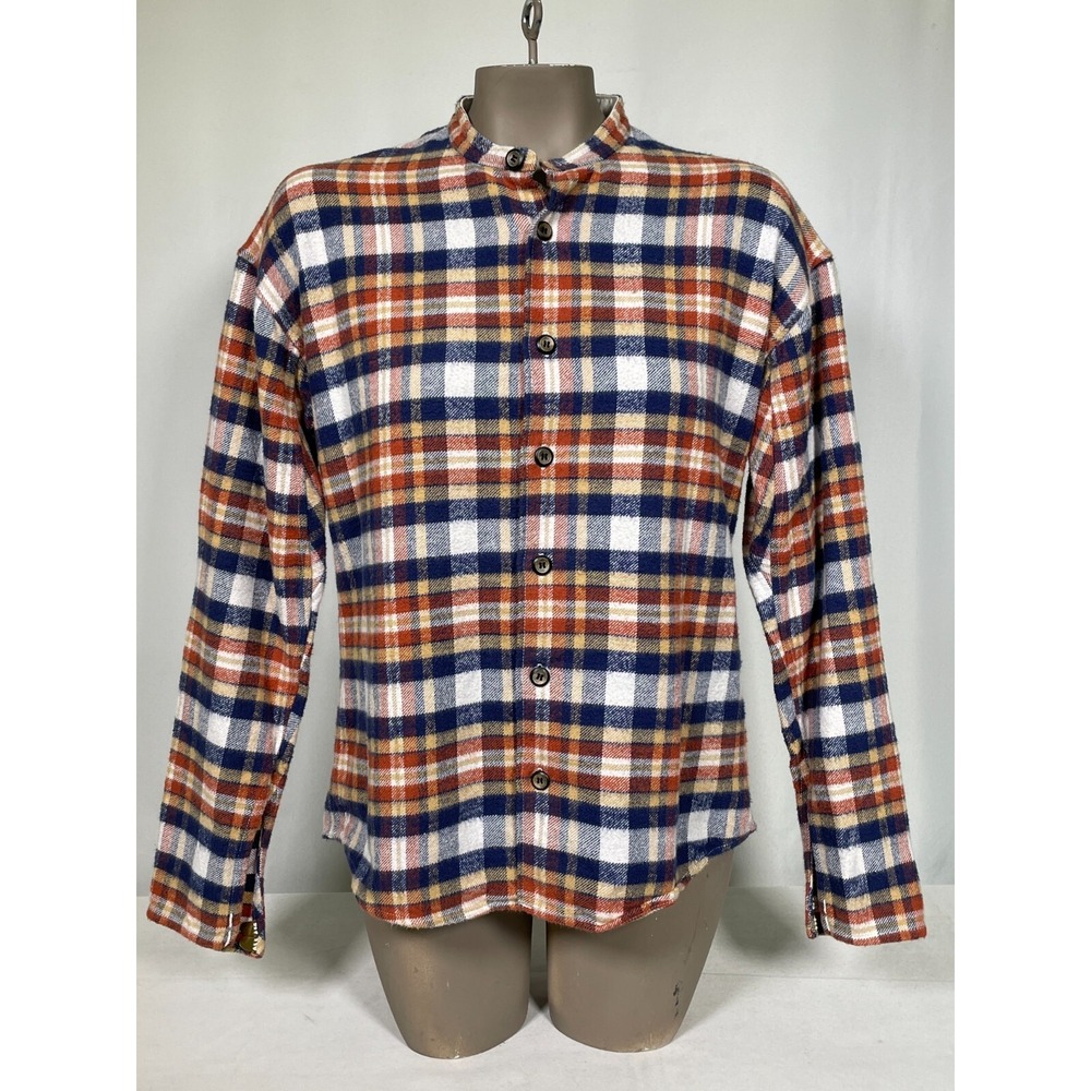 Visvim Japan Giza Bunyan Flannel Long Sleeve Plaid Shirt Men's 1 (SMALL)